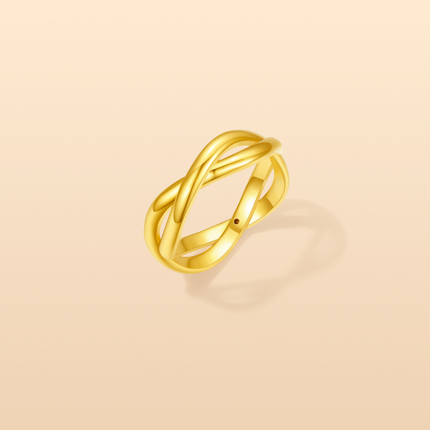 Saturday blessing gold 5d hard gold ring for women priced intertwined bracelets simple geometric ring for girls holiday gifts