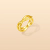 Saturday blessing gold 5d hard gold ring for women priced intertwined bracelets simple geometric ring for girls holiday gifts