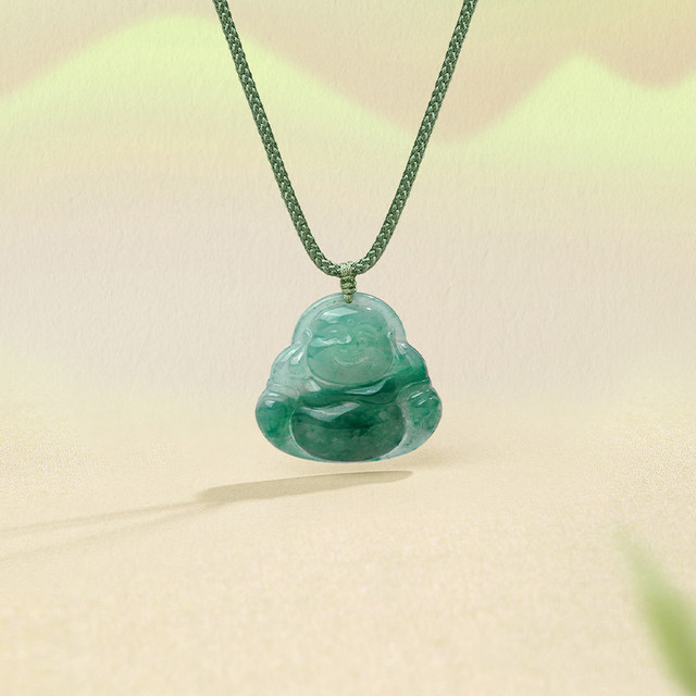 Saturday Blessing African Emerald Buddha Ruyi Pendant Pendant