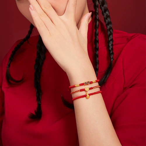 Плетеный золотой браслет, подарок на день рождения