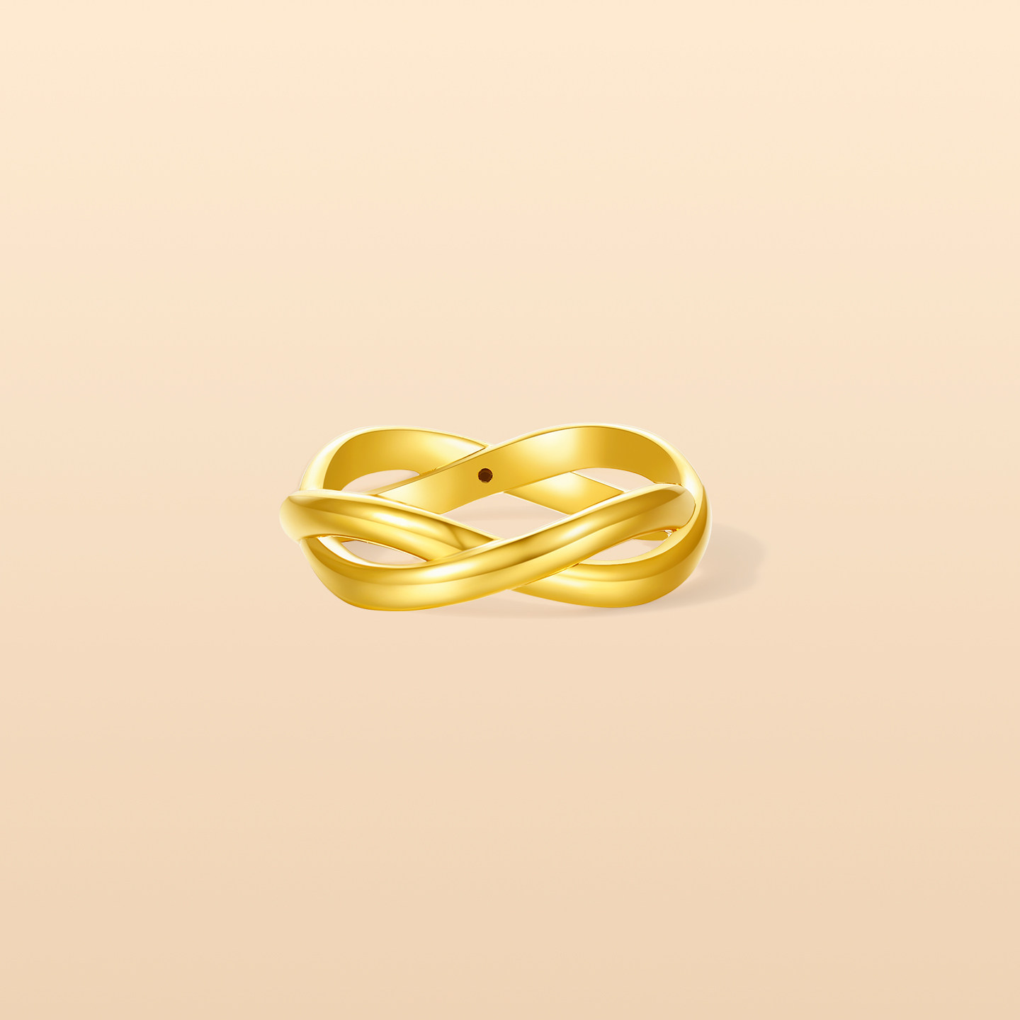 Saturday blessing gold 5d hard gold ring for women priced intertwined bracelets simple geometric ring for girls holiday gifts