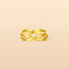 Saturday blessing gold 5d hard gold ring for women priced intertwined bracelets simple geometric ring for girls holiday gifts