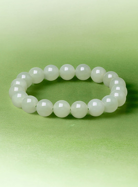 周六福玉石手串女款玉石和田青玉手链官方旗舰店送女友新年礼物