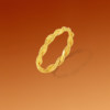 Saturday Fortune Gold 5G denominated solid gold braided ring sparkling baby's breath twisted filigree twist holiday gift
