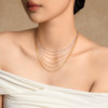 Saturday blessing Chopard chain 18K gold necklace colored gold plain chain