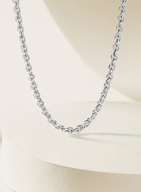 周六福满天星项链男潮嘻哈素链S925银星马链跨年礼物送男友