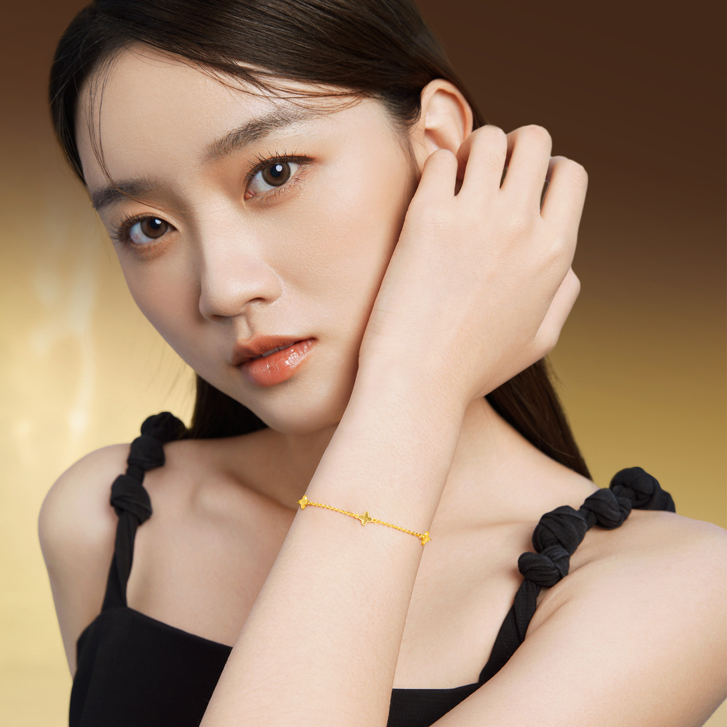 周六福5G足金计价满天星手链碎金四叶草碎碎冰鱼鳞首饰新年礼物,淘宝优惠券,粉丝福利购,淘宝优惠卷