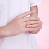 Saturday Fu 5G gold and diamond couple ring