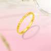 Saturday Fortune Gold 5G denominated solid gold flashing broken gold lucky four-leaf clover ring women's ring holiday gift