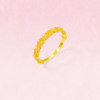 Saturday Fortune gold-denominated 5G solid gold ring, glittering lace heartfelt women's ring, lace series holiday gift