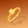 Saturday Fortune Gold 5G Priced Pure Gold Ring Sparkling Broken Gold Sugar Cube Jewelry Holiday Gift