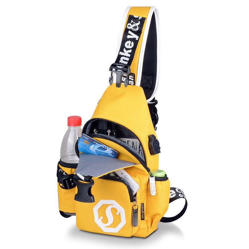 男士包包单肩潮流学生胸包斜挎包 山奇品一箱包男士包袋