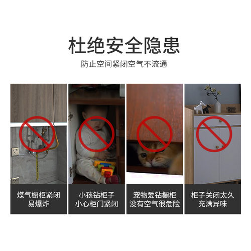 铝合金透气孔装饰盖透气网格长方形门散热格栅橱柜鞋柜衣柜通风孔 - 图2