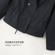 Yibai Casual Versatile Waist Short Windbreaker Jacket ສໍາລັບແມ່ຍິງ