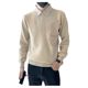 Winter fake two pieces of sweater men's winter long -sleeved warm shirt collar collar knit sweater inside the sweater men's men
