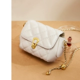 Сумка на одно плечо, цепь, небольшая сумка, из натуральной кожи, коллекция 2023