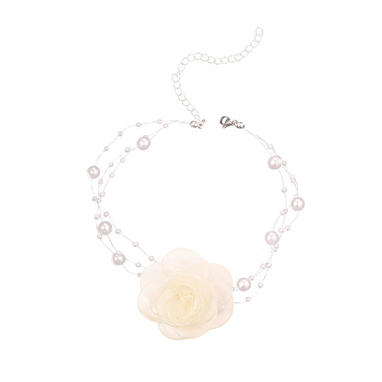 Forest style pearl choker necklace accessories