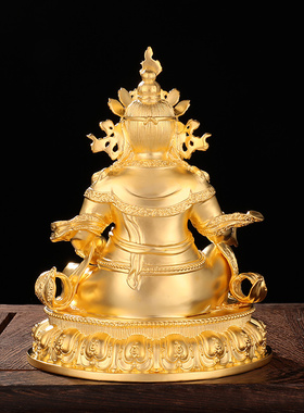 黄财神S999纯银镀金佛像摆件占巴拉纯银家居佛像摆件大号15.5cm