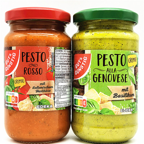 Edeka Pesto Rosso德国埃德卡罗勒橄榄油青酱番茄奶酪意面粉红酱 - 图0
