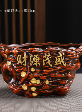 发财树花盆办公室内桌面花卉盆