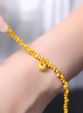 沙金锤纹碎碎金隔珠散珠DIY