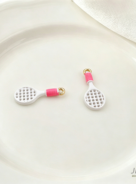 合金滴油羽毛球拍吊坠DIY饰品