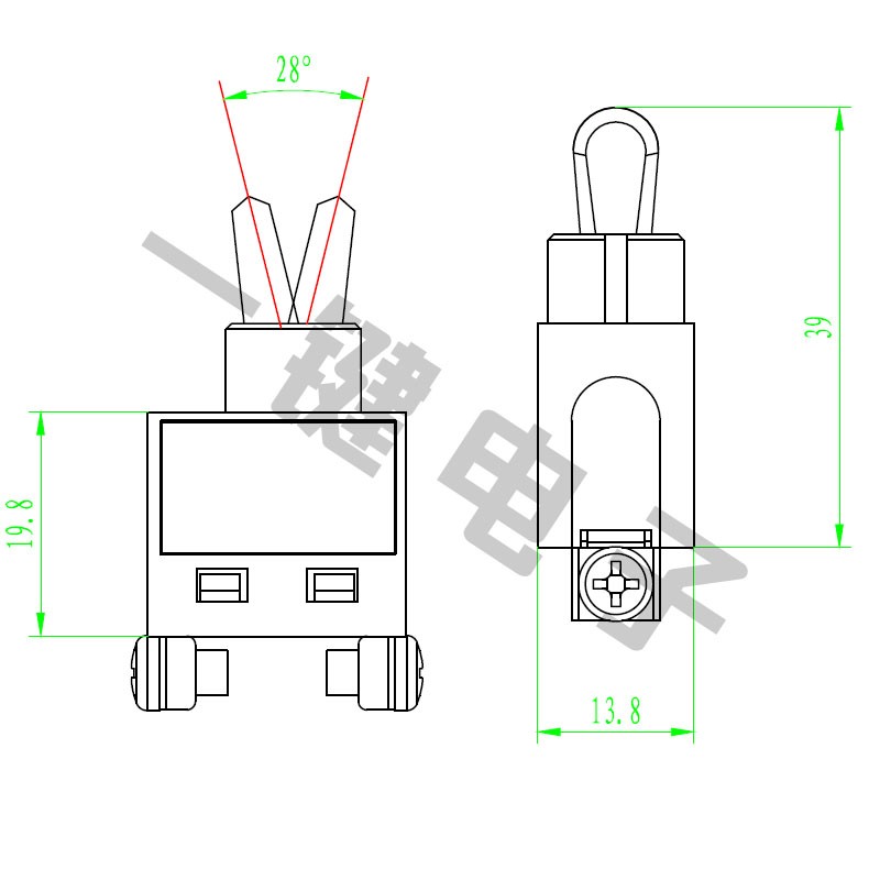 角磨机开关100型通用配件磨光机开关 原装精品9523切割机后置开关 - 图1