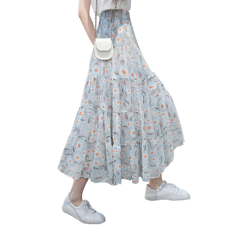 丝柏舍碎花2023春装新款高腰半身裙 丝柏舍女装半身裙