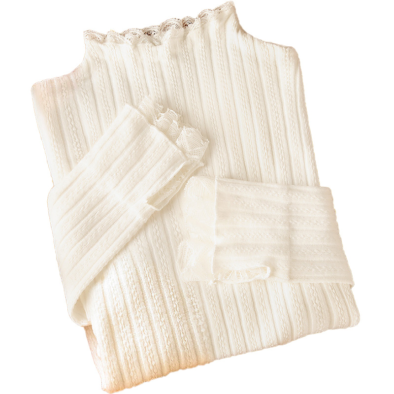 丝柏舍2023春季新款白色长袖打底衫 丝柏舍女装T恤