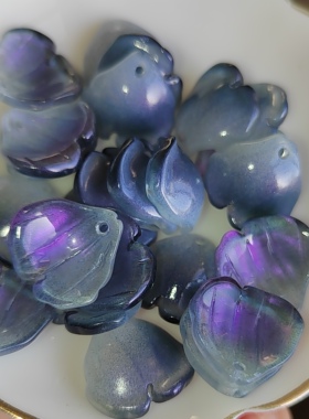 18mm琉璃木芙蓉花瓣手工diy
