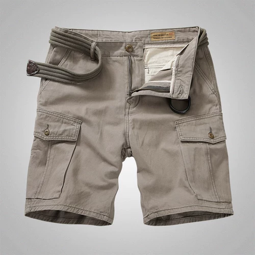 Летние хлопковые дорожные шорты, штаны для отдыха, в американском стиле, свободный прямой крой