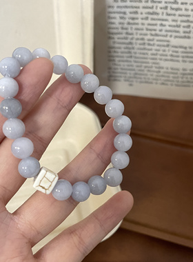 乔治姐姐/淡蓝色新中式国风天然石小众手链甜美闺蜜礼物叠戴手串