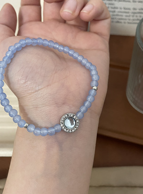 乔治姐姐/天蓝透亮串珠小清新甜美手串轻奢高级感清冷感简约手链