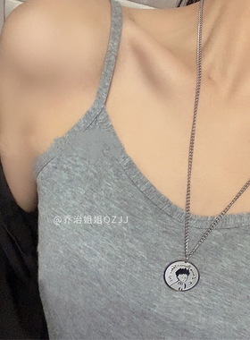 乔治姐姐日韩个性情侣毛衣链项链