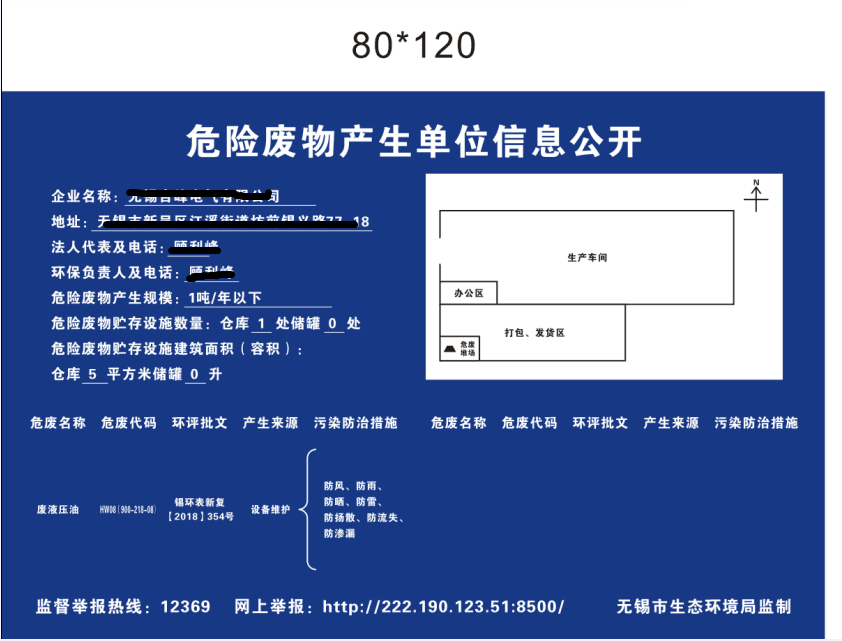 危险废物贮存设施警示牌 危险废物标志牌 环保标识牌 警告牌 定制 - 图2