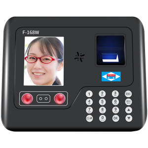 爱宝人脸考勤机指纹打卡机面部识别公司员工上下班签到机打卡器手机查看脸部考勒机刷脸一体机