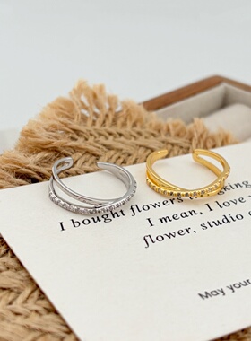 春夏新品2026交叉质感时尚高级感日韩ins风小众个性戒指百搭指环