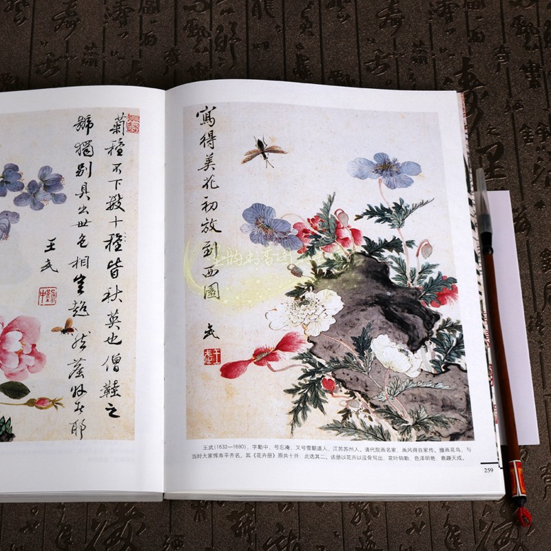 中国历代花鸟画谱 中国历代经典画谱当代书画市场实景描述中国山水画技法教程古代绘画作品文化艺术书籍 陈斌 编 三秦出版社 - 图3