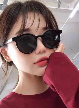 墨镜女林小宅圆形太阳镜