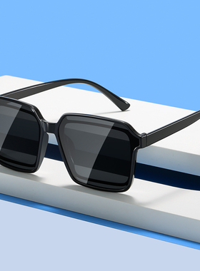 韩系前卫感双层方形镂空太阳眼镜