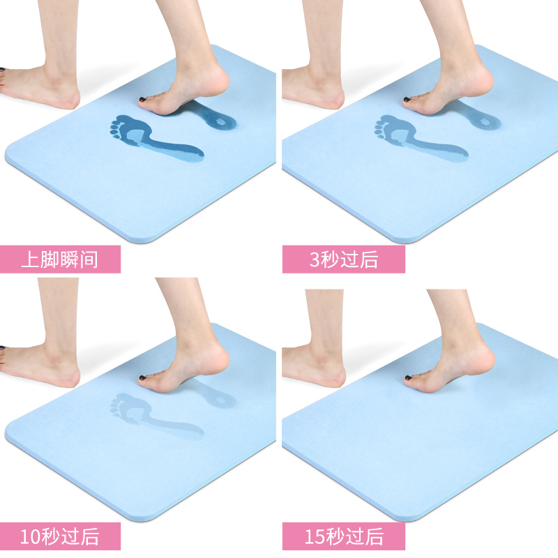 亮朵家居专营店硅藻泥脚垫硅胶土门口家用卫生间浴室进门吸水地垫海藻泥防滑地毯1