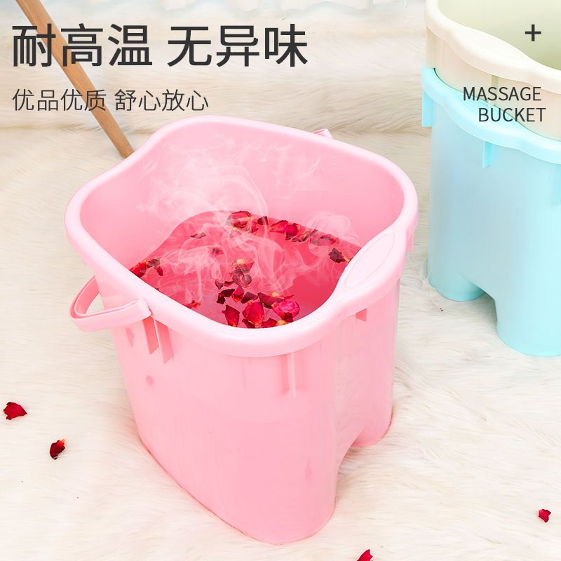 亮朵家居专营店泡脚桶过小腿过膝盖洗脚桶家用塑料足浴盆桶吴昕同款加高深桶神器0