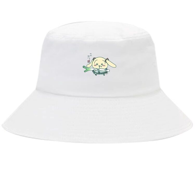 乌萨奇吉伊卡哇初音未来动漫联名大葱卡通Q版印花渔夫帽遮阳盆帽
