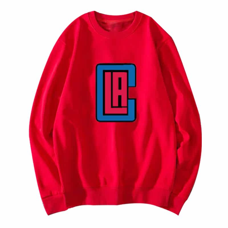 快船保罗乔治篮球运动宽松薄款定制 简绒卫衣