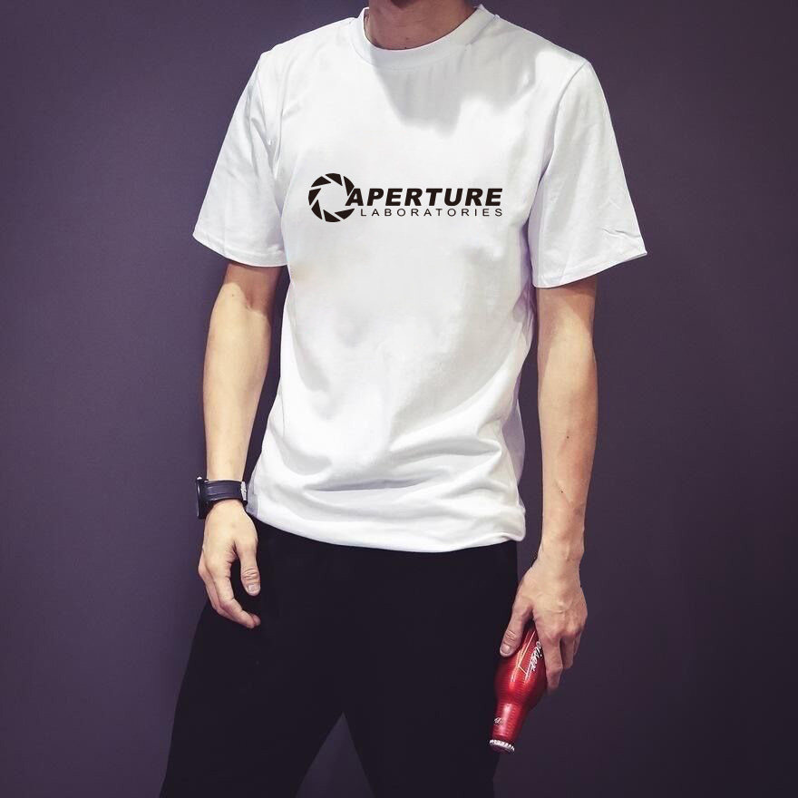 aperture实验室传送门2光圈夏t恤 简绒T恤