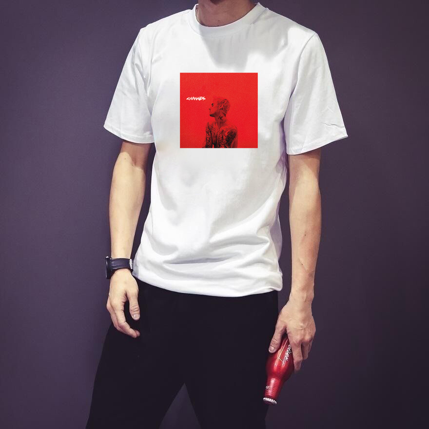 贾斯汀比伯Changes新专辑同款T恤Justin周边应援欧美短袖夏季潮流