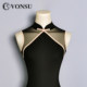 Vonsu Fanshu ballet training suit black body suit for women