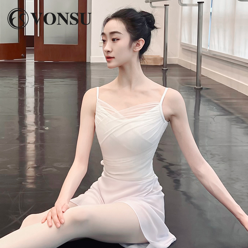 vonsu梵舒24年新款芭蕾舞练功服空中瑜伽服体操服连体服成人女 - 图1