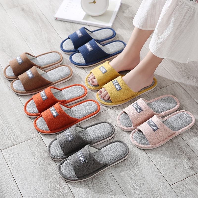 家用四季布拖鞋男款夏天家居室内亚麻情侣防滑透气木地板春秋男士,淘宝优惠券,粉丝福利购,淘宝优惠卷