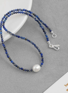 SOPHIE*家26年早春珍珠项链 简约气质高级感青金石淡水珍珠锁骨链